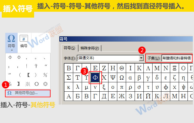 直徑符號怎么打Φ:Word符號與公式錄入寶典第一篇