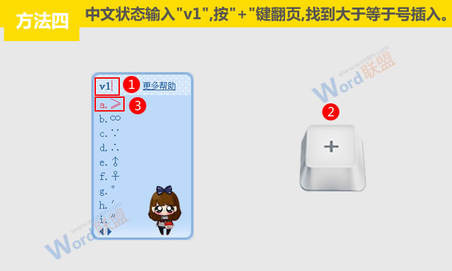 大于等于號怎么打≥?Word中大于等于號怎么打?
