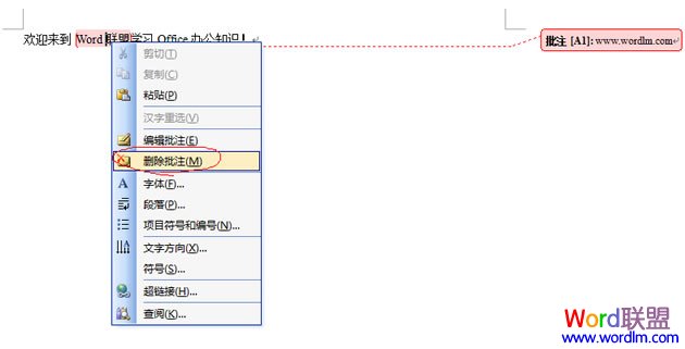 Word2003如何添加和刪除批注