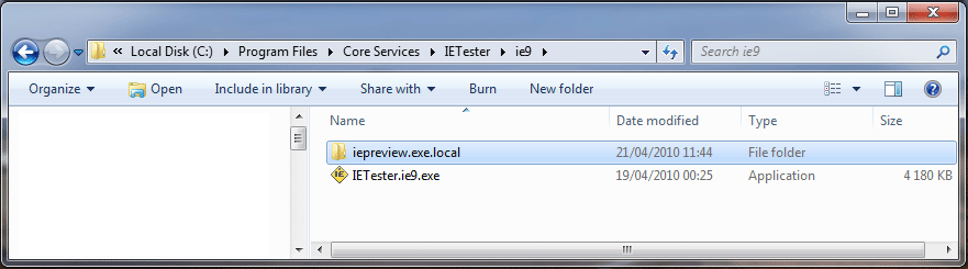 IE9瀏覽器預(yù)覽版的安裝目錄