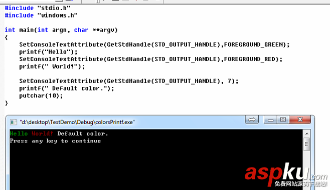 C,C++,控制臺,輸出,顏色,字體
