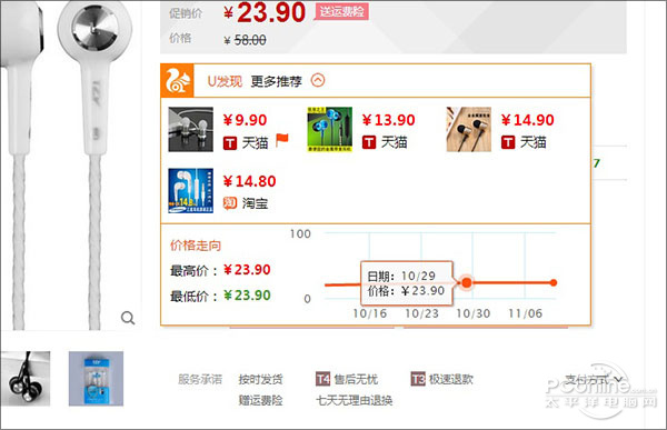 雙11瀏覽器比價(jià)功能對(duì)比