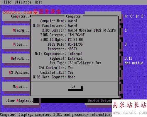 選擇Computer后出現的檢查結果
