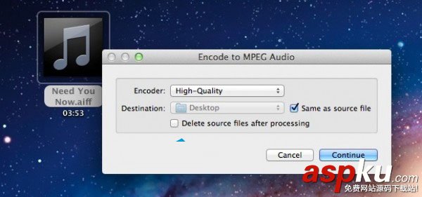 MAC,OS,Lion,音頻文件轉換為m4a格式