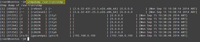 CentOS,登錄記錄