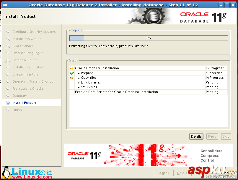 RedHat Linux5.5下Oracle 11g安裝圖解教程 RedHat,Linux,Oracle