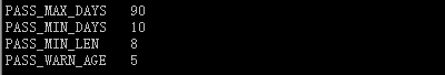 Centos,口令周期,設置生效