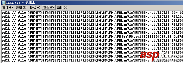 VBS 提取狗狗影視中的ED2K連接的實現代碼