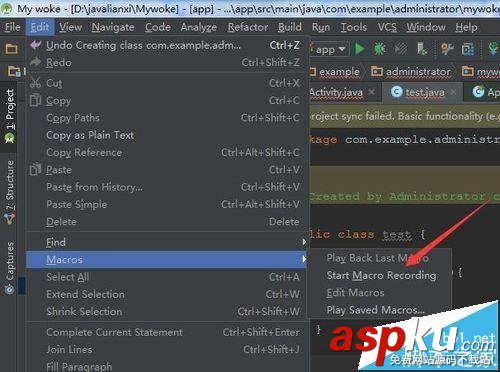 androidstudio,代碼,錄制代碼宏