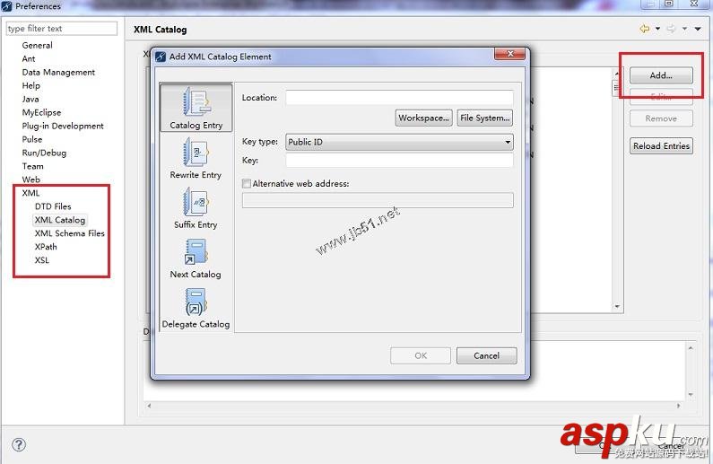 MyEclipse中配置struts.xml自動提示的方法 MyEclipse,struts.xml,自動提示
