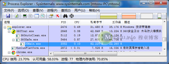 微軟Process Explorer進(jìn)程管理工具對(duì)DSMain.exe的檢測(cè)