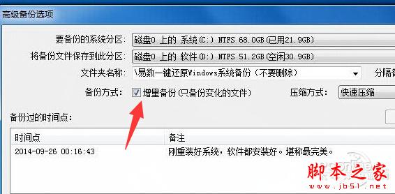 易數(shù)一鍵還原如何進(jìn)行增量備份？