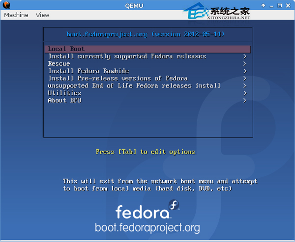  Linux通過(guò)BFO安裝Fedora的步驟