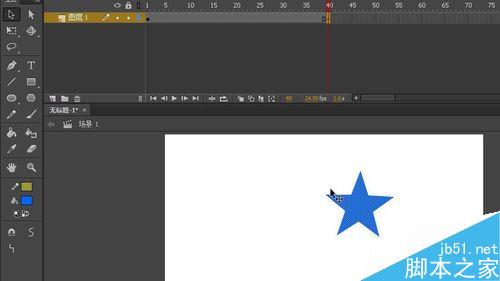 flash中制作來回動的星星,變色 變大小