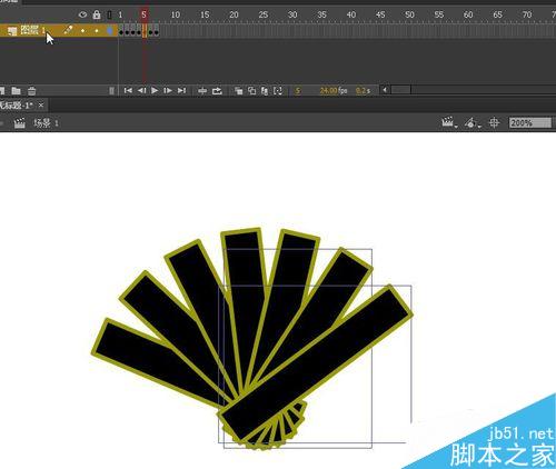 flash小動畫之制作扇子張開收合的扇子