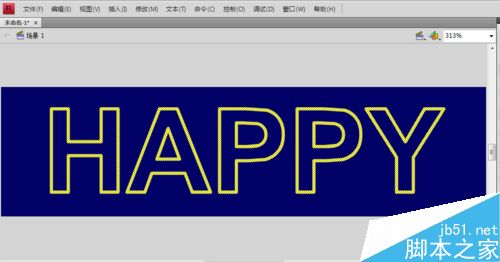 怎么用flash cs4制作具有霓虹燈效果的文字？