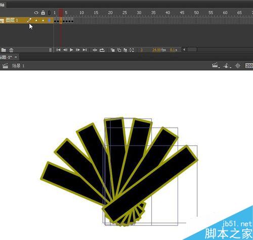 flash小動畫之制作扇子張開收合的扇子