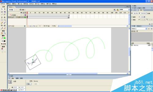 flash制作引導層動畫-飛機飛行