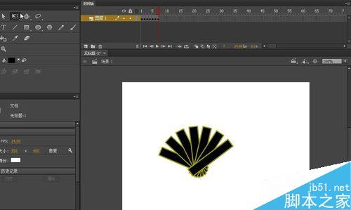flash小動畫之制作扇子張開收合的扇子