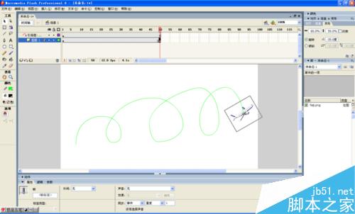 flash制作引導層動畫-飛機飛行