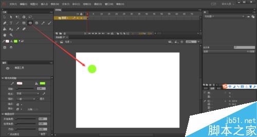 flash中制作來回滾動的小球球
