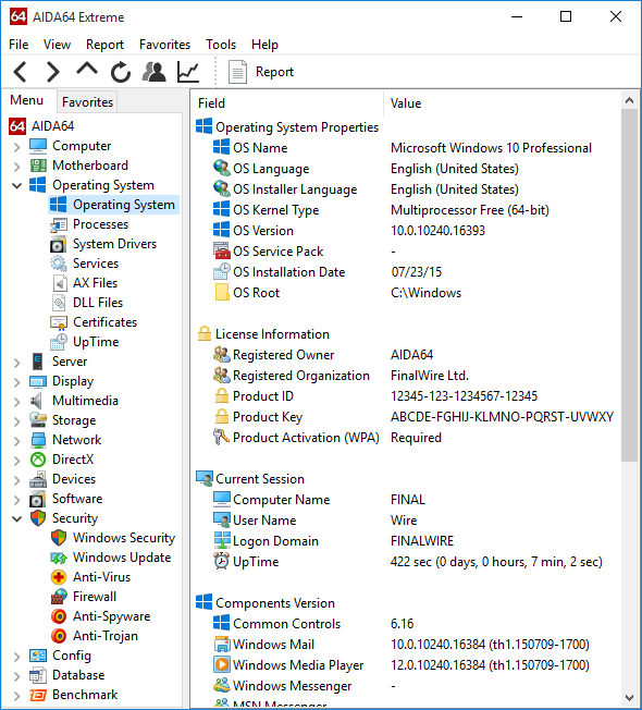 AIDA64 5.30正式發布:支持Windows 10、Skylake