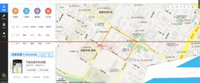 百度地圖測量自定義路線距離