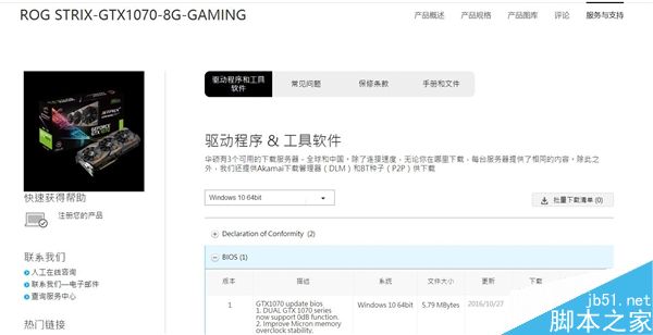 GTX 1070美光顯存BUG修復BIOS下載：華碩微星影馳……