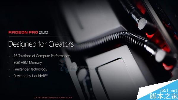 1.5倍TITAN X！AMD Radeon Pro Duo完整規格公布