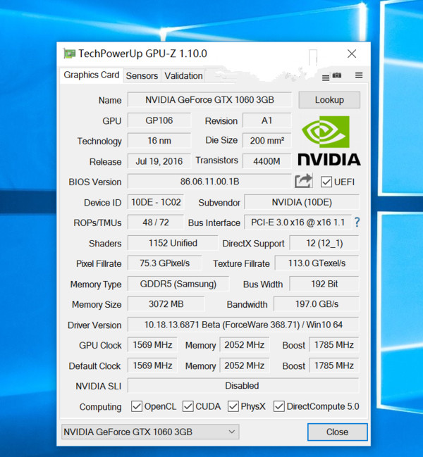 GTX1060 3G與6G性能差距有多大 GTX1060 3g和6g性能對比評測