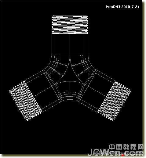 AutoCAD三維建模教程：三通管的制作過程,PS教程,思緣教程網(wǎng)