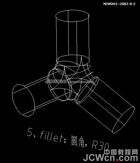 AutoCAD三維建模教程：三通管的制作過程,PS教程,思緣教程網(wǎng)
