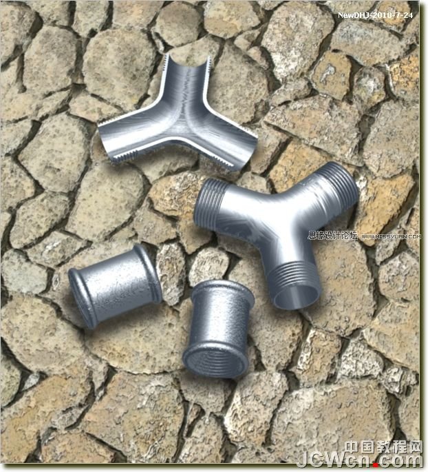 AutoCAD三維建模教程：三通管的制作過程,PS教程,思緣教程網(wǎng)