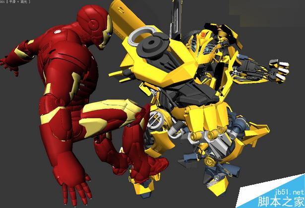 當(dāng)大黃蜂遭遇鋼鐵俠制作解析 武林網(wǎng) 3DSMAX動畫角色教程