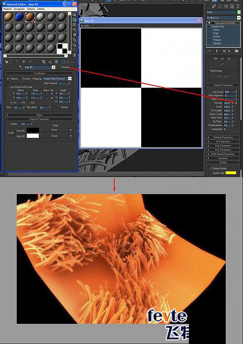 3dsmax毛發系統制作海葵 武林網 max渲染教程