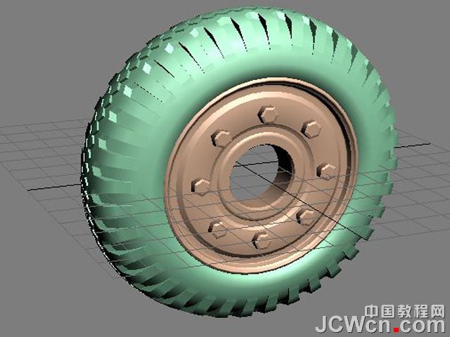 3ds MAX建模實例教程:制作汽車輪胎_jb51.com