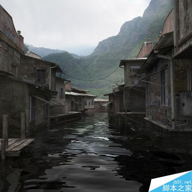 3ds Max打造山間寧靜小村 武林網 室外教程