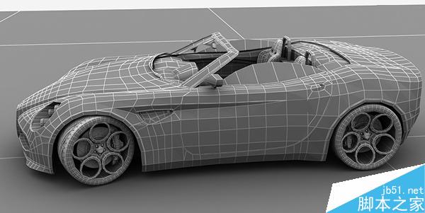 3dsmax打造阿爾法羅密歐敞篷跑車模型 武林網 3ds max建模教程