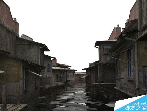 3ds Max打造山間寧靜小村 武林網 室外教程