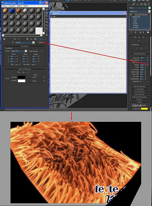 3dsmax毛發系統制作海葵 武林網 max渲染教程