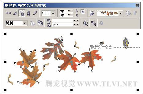 使用CorelDRAW中的藝術筆工具,破洛洛