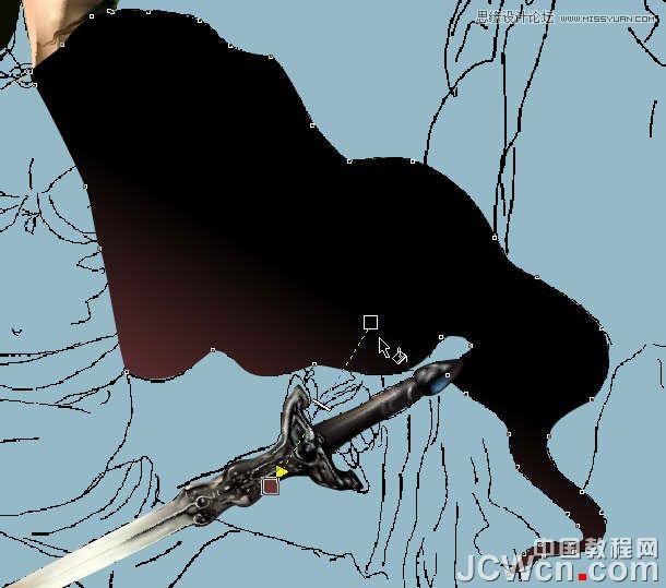 CorelDRAW巧用網格工具繪制惡魔谷插畫,