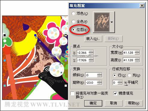 使用CorelDRAW為對(duì)象填充圖案,破洛洛