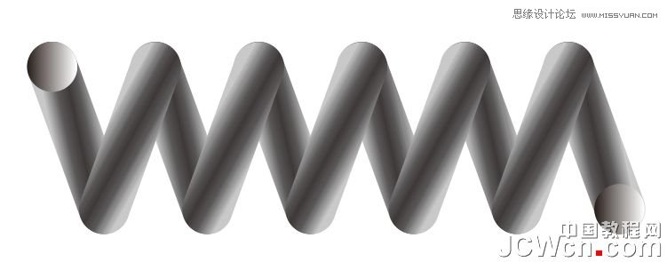 CorelDraw繪制立體效果的彈簧教程,