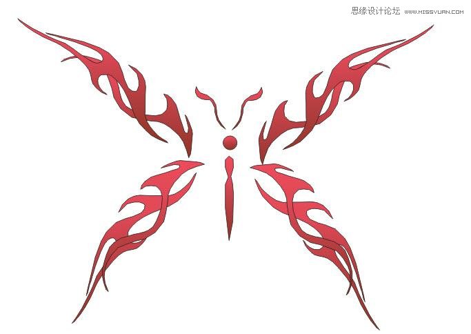 CorelDraw繪制時尚的蝴蝶花紋圖案教程,PS教程,思緣教程網