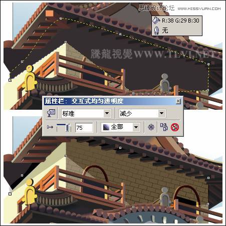 CorelDRAW繪制中國風古典建筑城樓教程,破洛洛