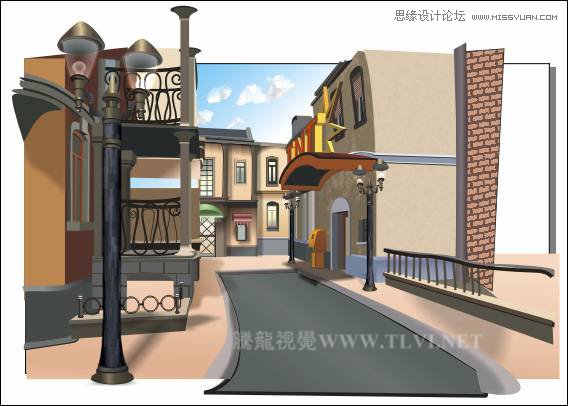 CorelDRAW繪制街道場景教程之歐洲小鎮(zhèn),破洛洛