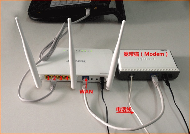 電話線上網時騰達FH303路由器安裝
