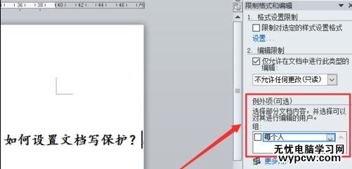 如何設(shè)置word的寫保護(hù)
