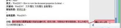 word2007插入和修改批注的兩種方法